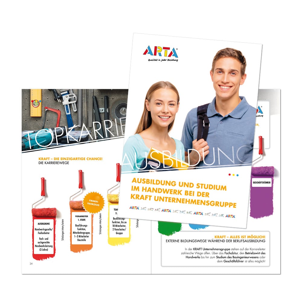 Broschüre Ausbildung Studium Design ARTA Handwerk