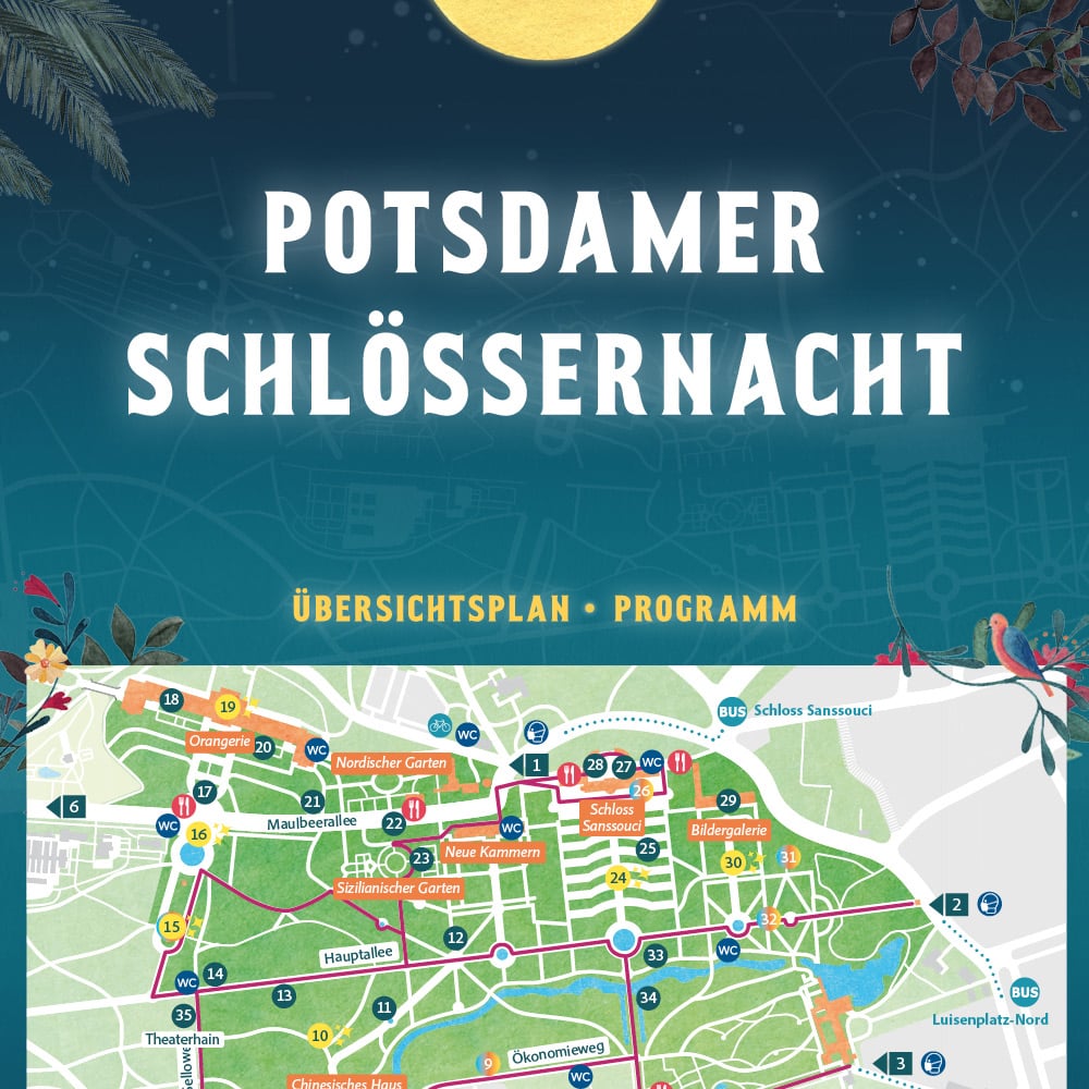 Redesign Leitsystem Programm Potsdamer Schlössernacht