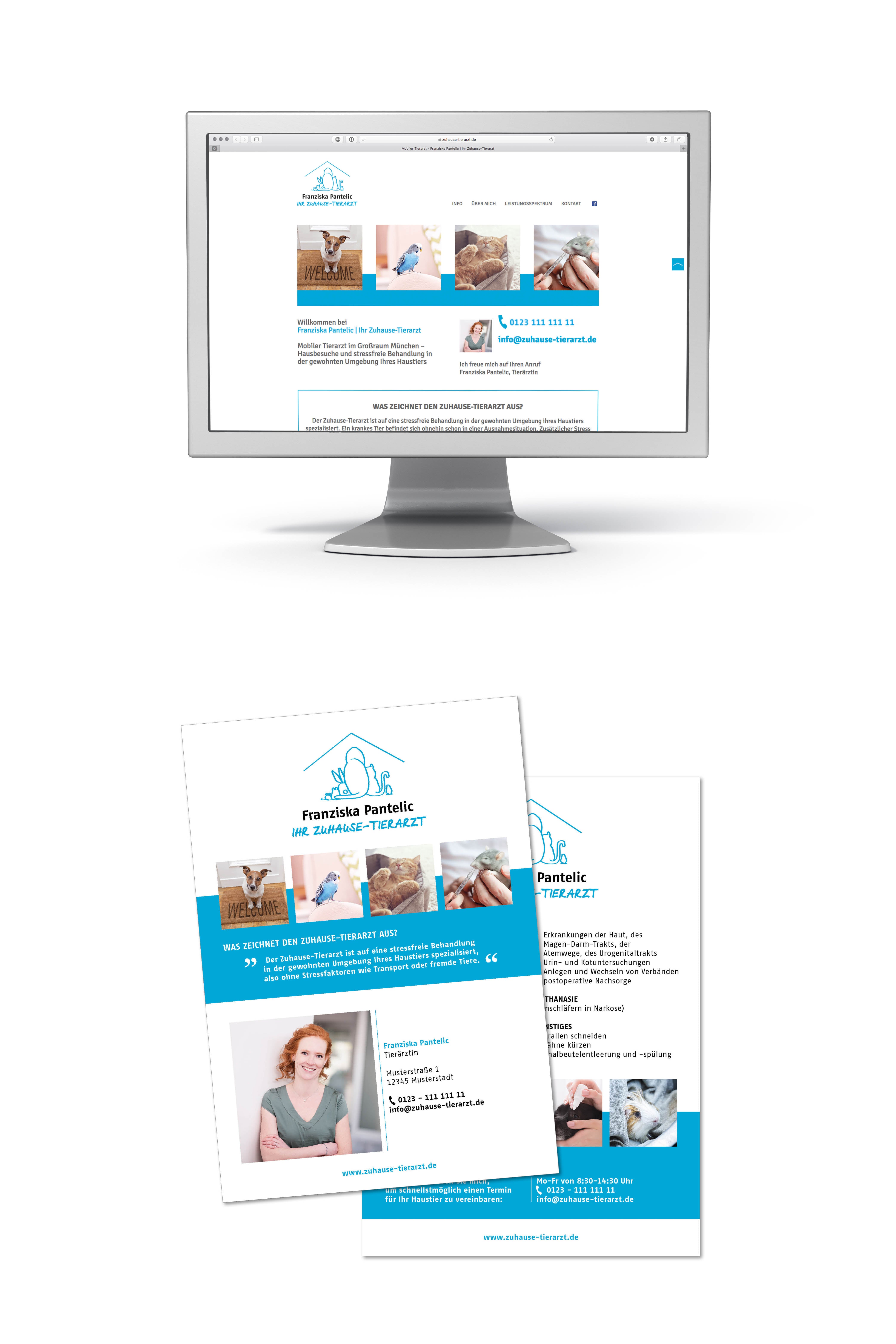 Unternehmensauftritt Corporate Design Logo Web Tierarzt