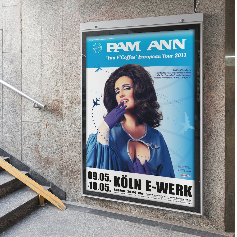 Print Design Artwork Anzeigen Plakat Pam Ann