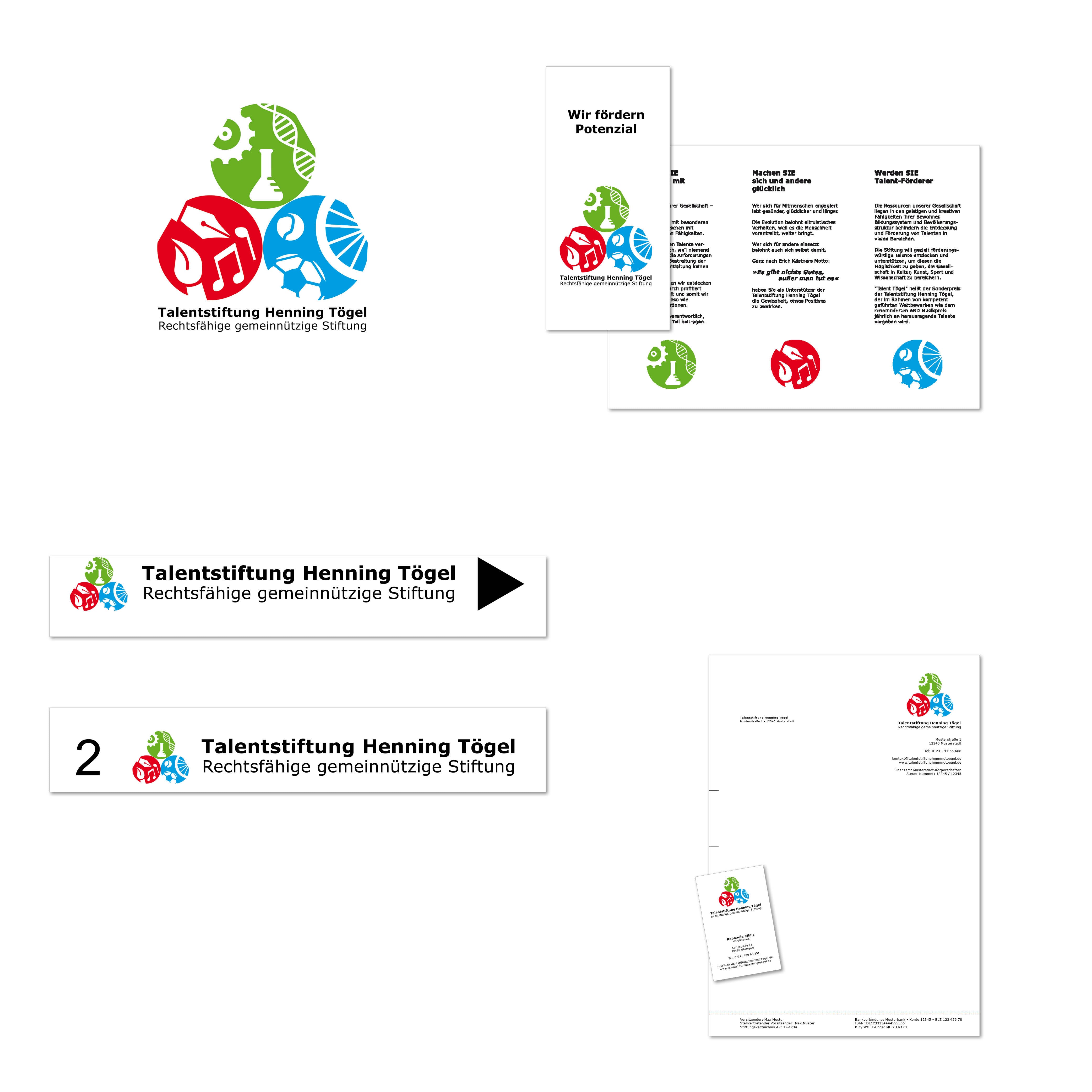 Corporate Design Logo Werbung Stiftung Talentstiftung Henning Tögel Corporate Design Logo Werbung Stiftung Talentstiftung Henning Tögel
